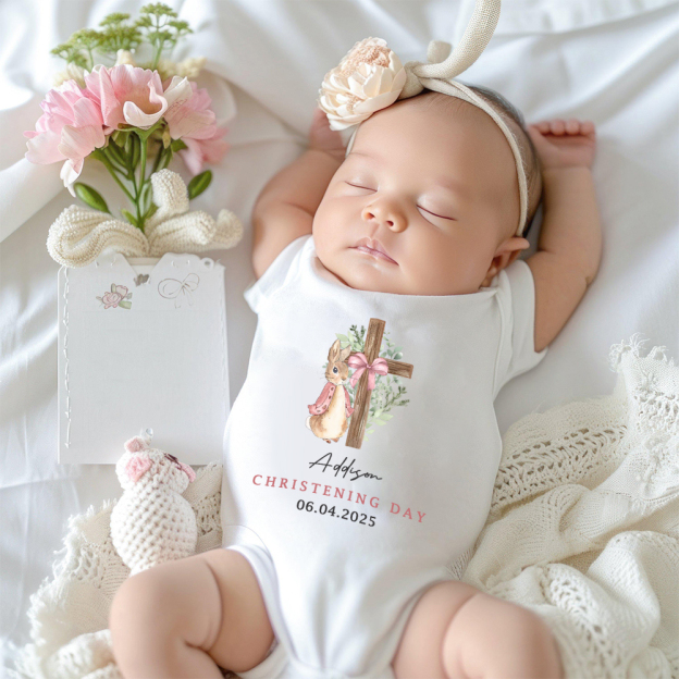 Personalized Baby Christening Day Romper | CWBaby259