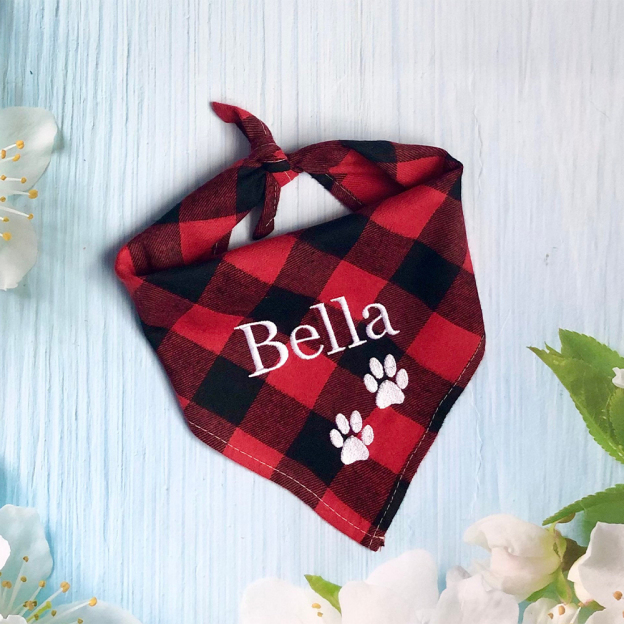 Personalized Embroidered Dog Bandana for Comfort & Unique | BKPet164