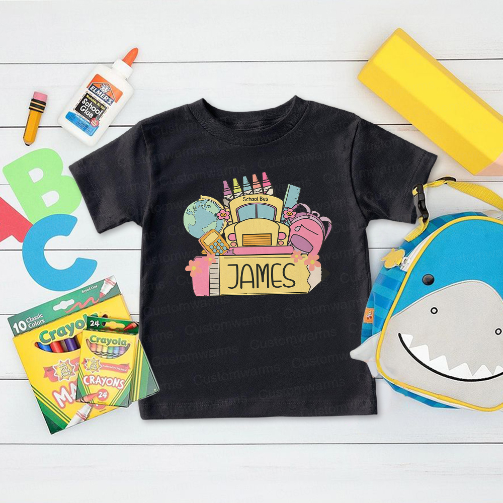 Personalized First Day Of Back To School Shirt | CWSchool17