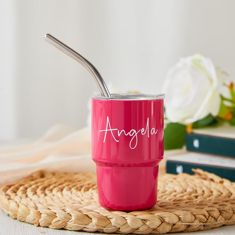 Personalised 3oz Stainless Steel Sippy Mini Tumbler | KidCup09