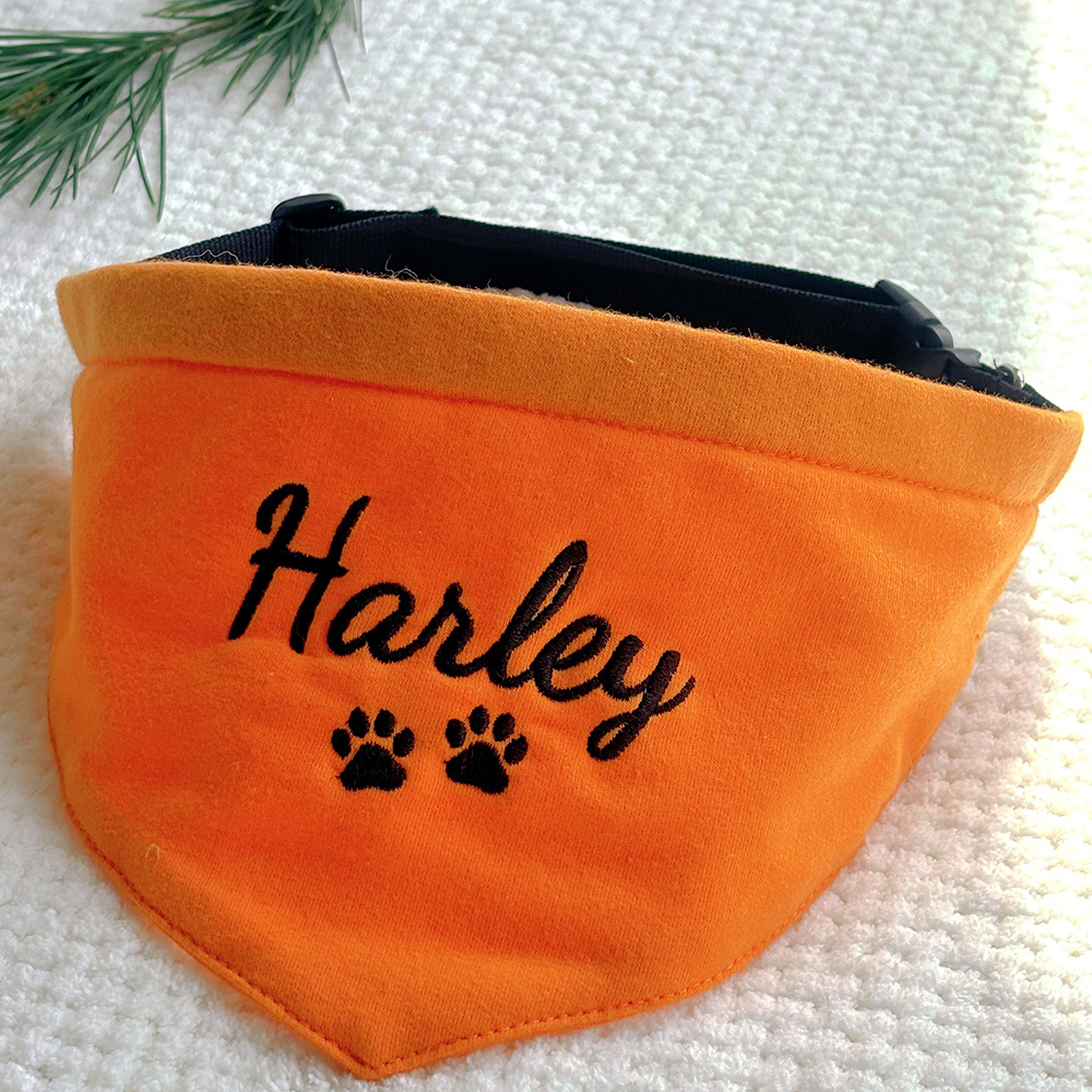 Personalized Embroidered Adjustable Dog Bandana | BKPet166