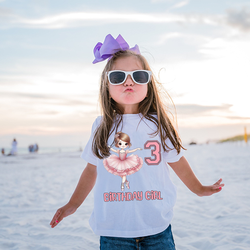 Personalized Ballet Dancer Theme Birthday T-Shirt | inBirth35