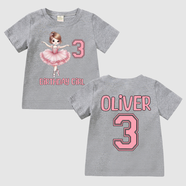 Personalized Ballet Dancer Theme Birthday T-Shirt | inBirth35