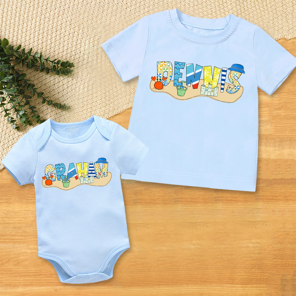 Personalized Baby Summer Beach Style Shirts | CWBaby200