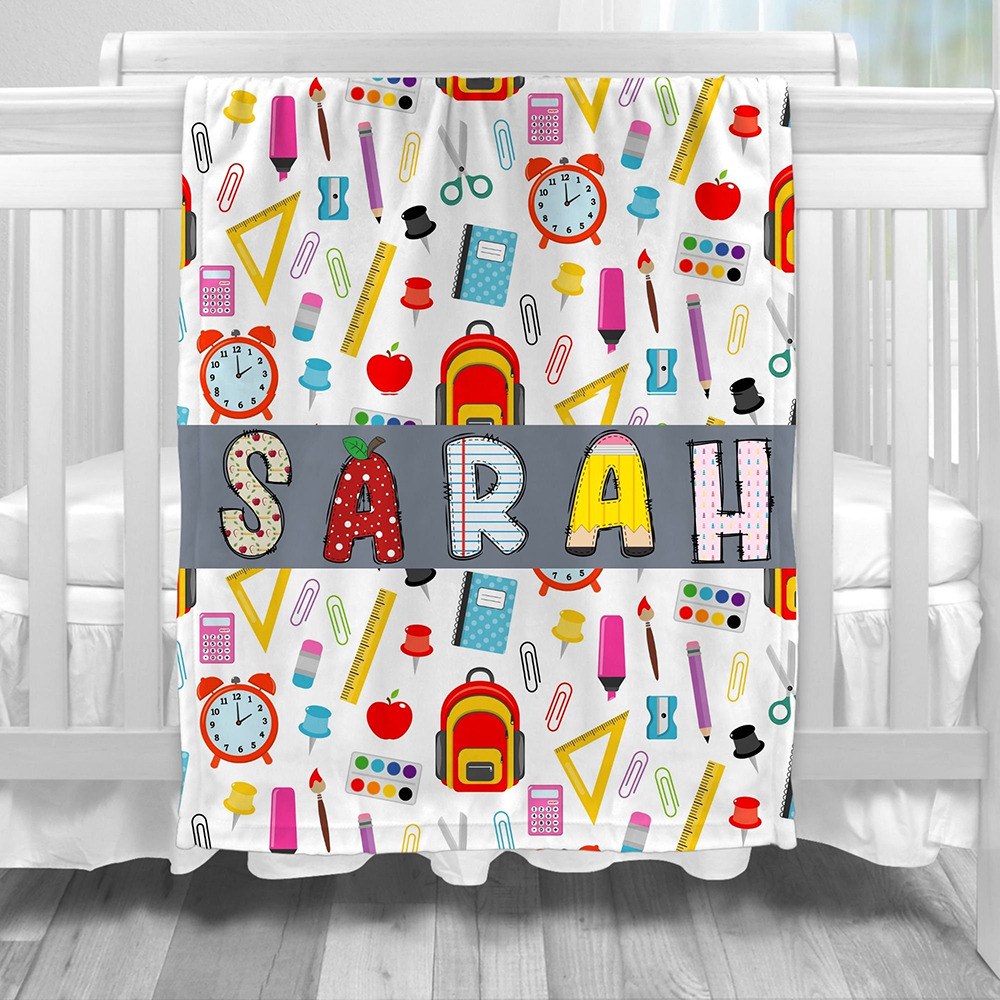 Personalized Lovely Kid Back To School Blanket | BKKid181