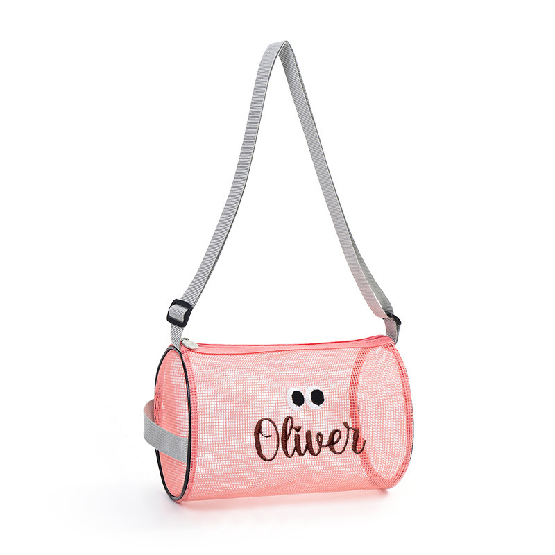 Personalized Summer Seashell Zipper Mesh Beach Bag | CWBeach196