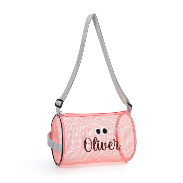 Personalized Summer Seashell Zipper Mesh Beach Bag | CWBeach196