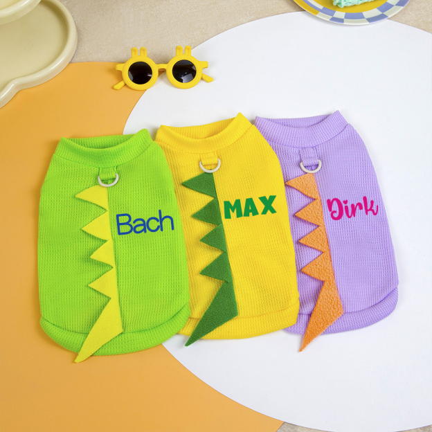 Personalized Pet Summer Lovely Dinosaur Shirt | BKPet179
