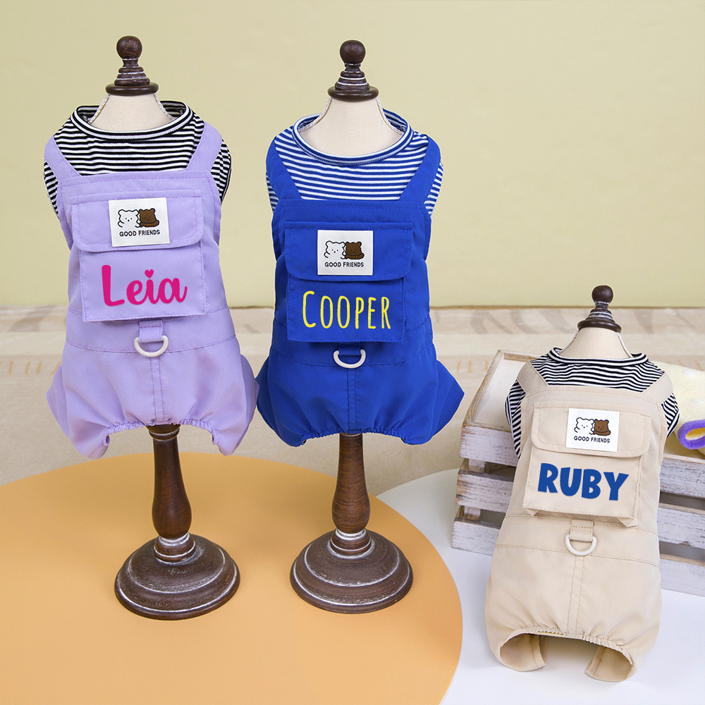 Personalized Pet Lovely Bear Pocket Shirt | BKPet181