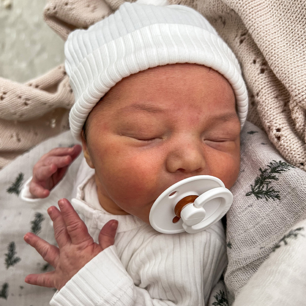 Personalized Embroidery Baby Organic Cotton Ribbed Outfit | CWBaby277