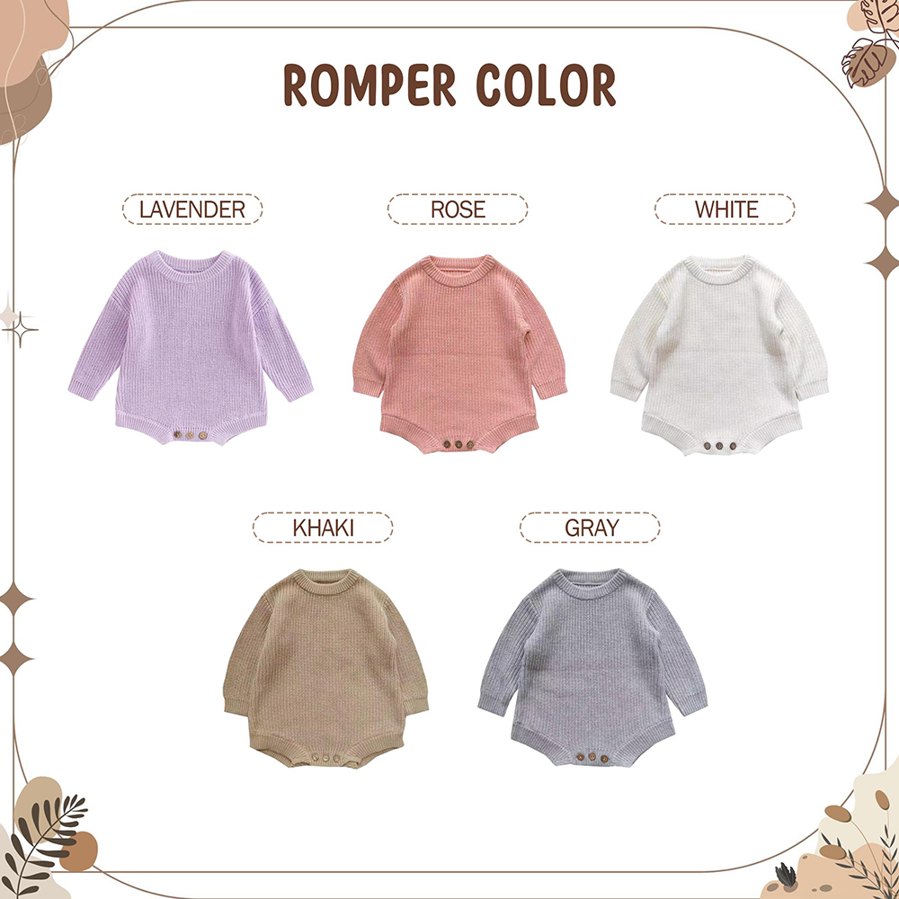 Personalized embroidered Name Baby Sweater Romper | CWBaby278