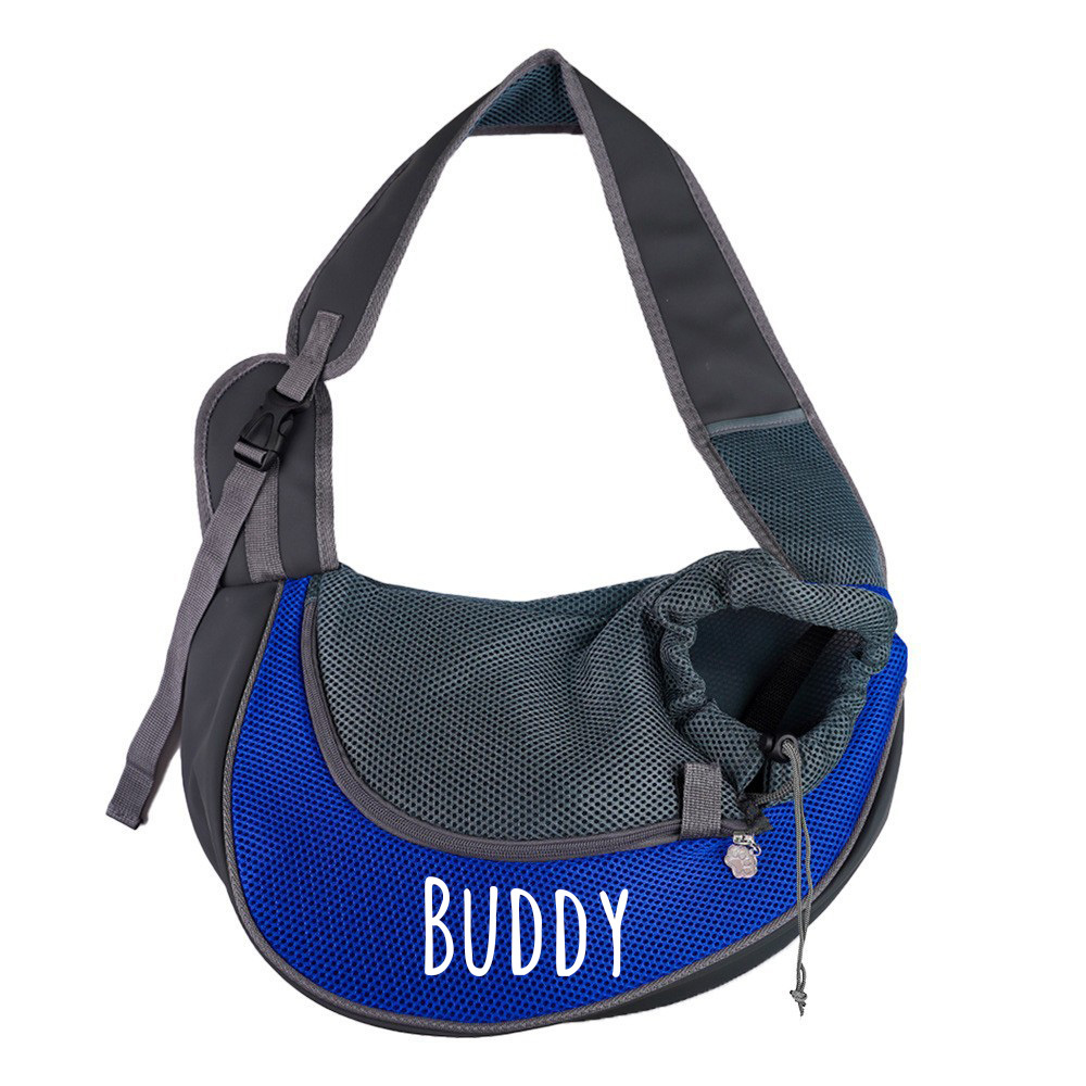 Personalized Hands Free Breathable Mesh Dog Sling Carrier | BKPet189