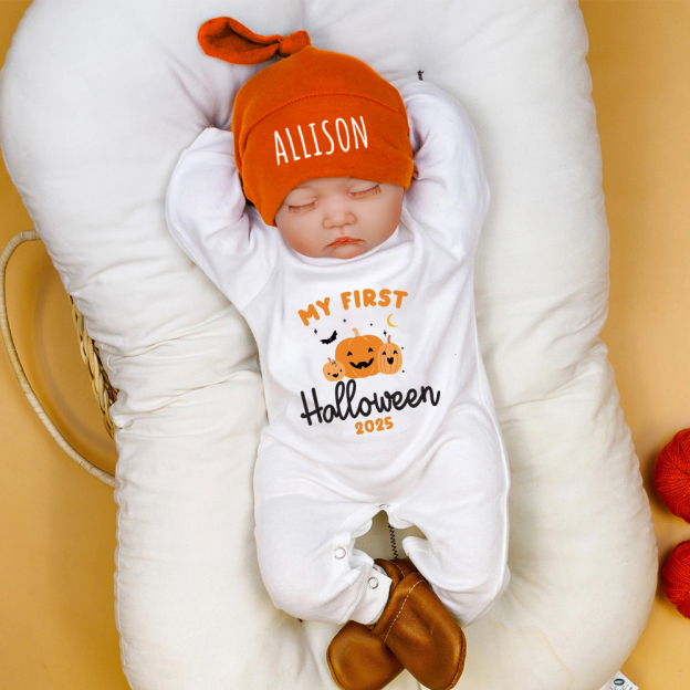 Personalized Baby My 1st Halloween Outfit with Hat | CWHalloween61