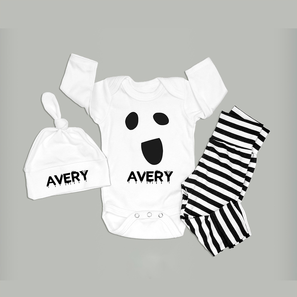 Personalized Baby Ghost Outfit Set | CWHalloween63