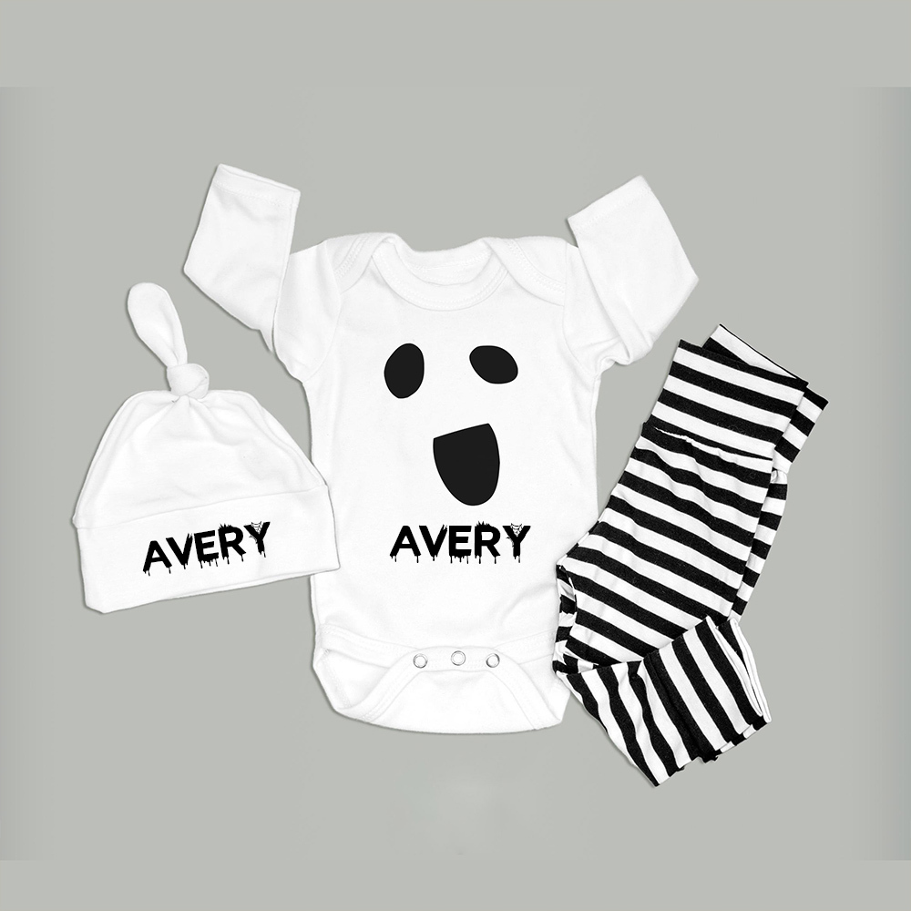 Personalized Baby Ghost Outfit Set | CWHalloween63