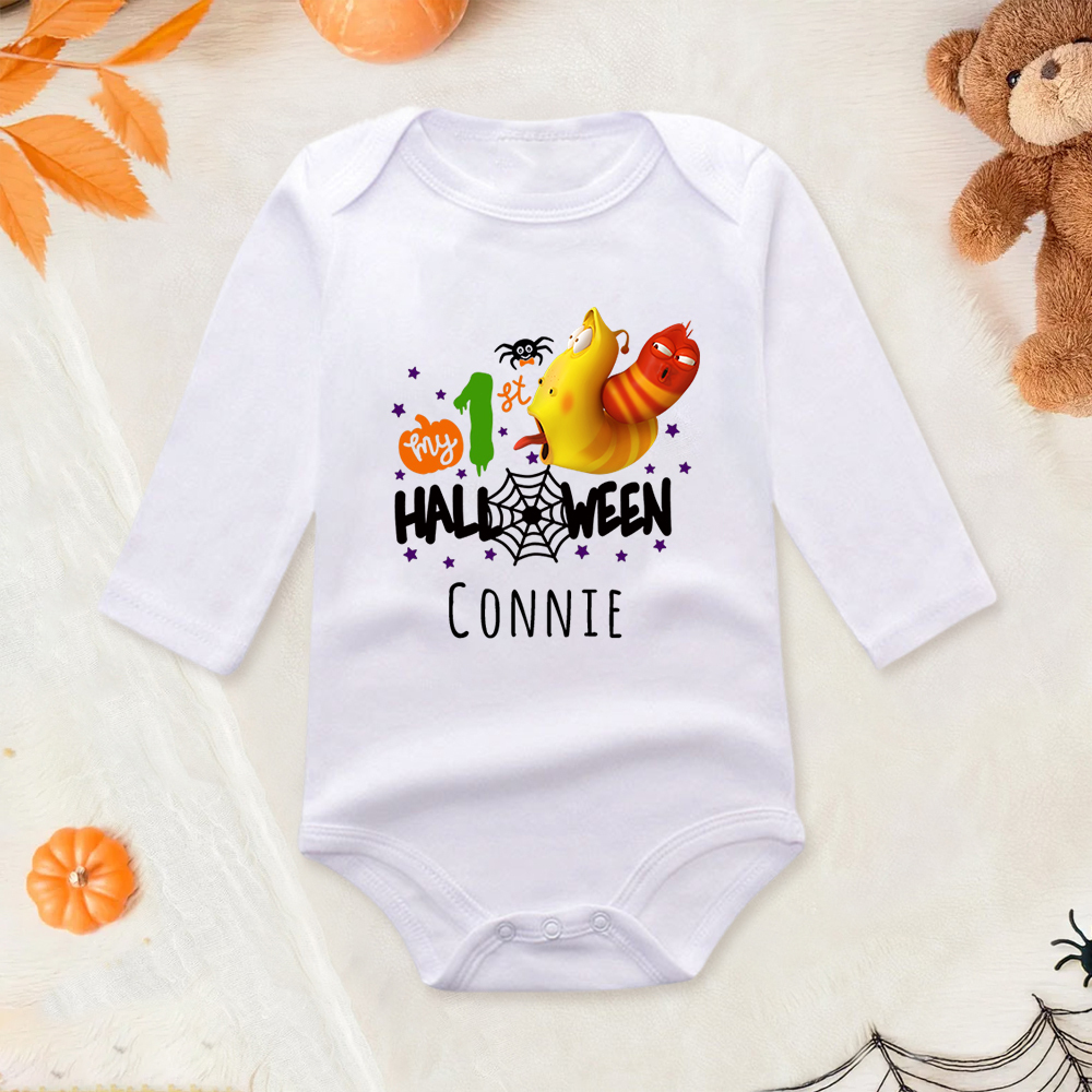 Personalized Larva's Halloween Funny Baby Romper | Larva01
