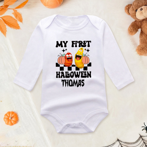 Personalized Larva's Halloween Funny Baby Romper | Larva02