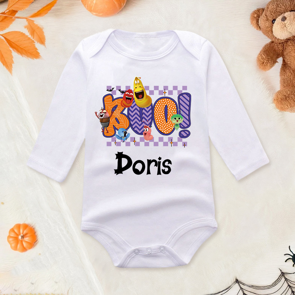 Personalized Larva's Halloween Funny Baby Romper | Larva03
