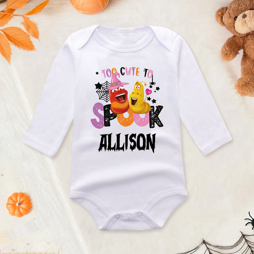 Personalized Larva's Halloween Funny Baby Romper | Larva04