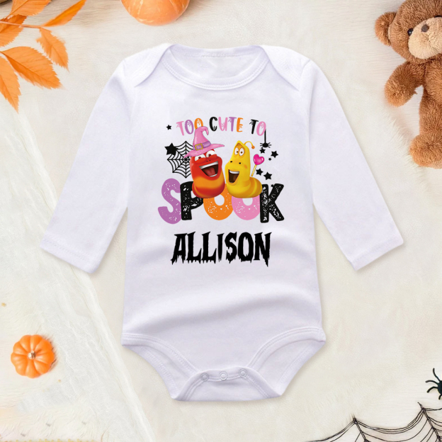 Personalized Larva's Halloween Funny Baby Romper | Larva04