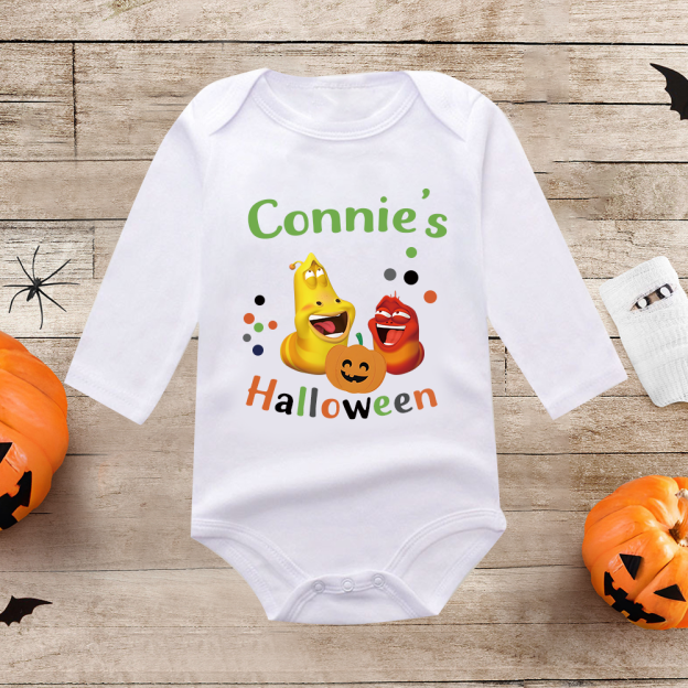 Personalized Larva's Halloween Funny Baby Romper | Larva18