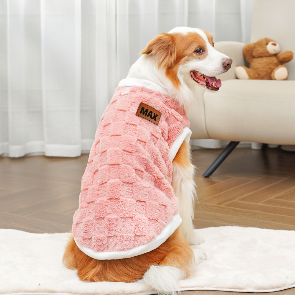 Personalized Warm Plush Dog Winter Coat | BKPet202