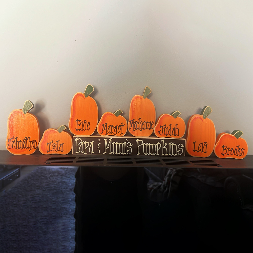 Personalized Pumpkin Family Sign Halloween Decor | CWHalloween55