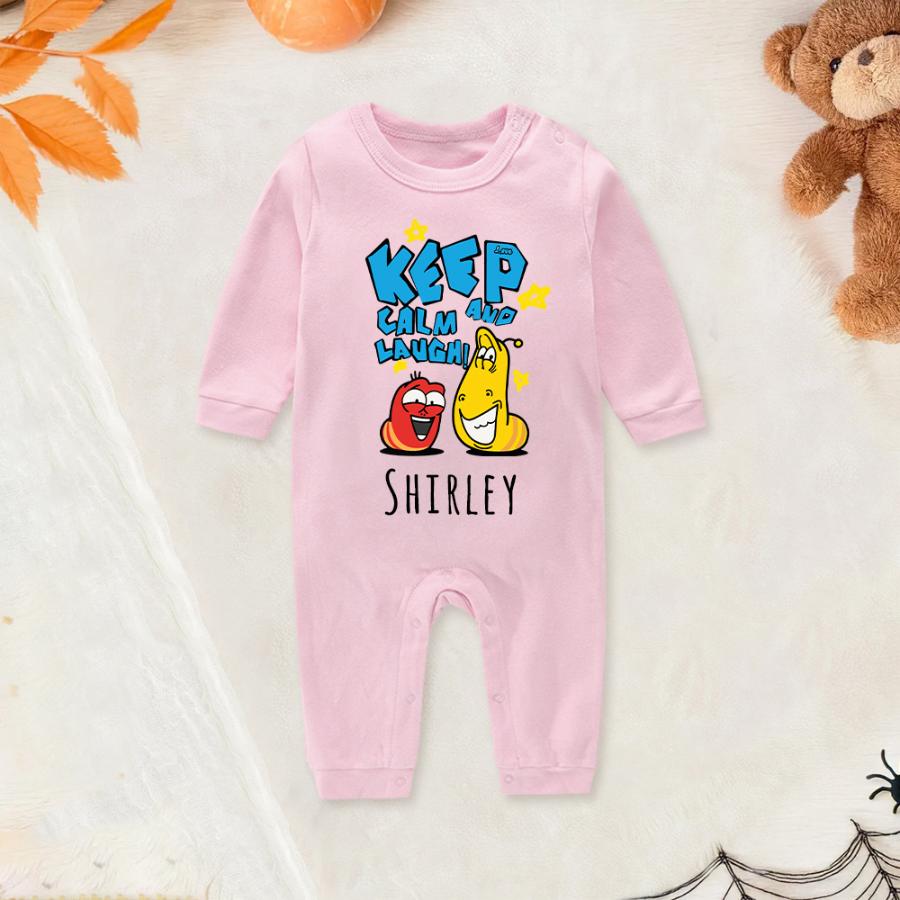 Personalized Larva's Funny Baby Romper | Larva25