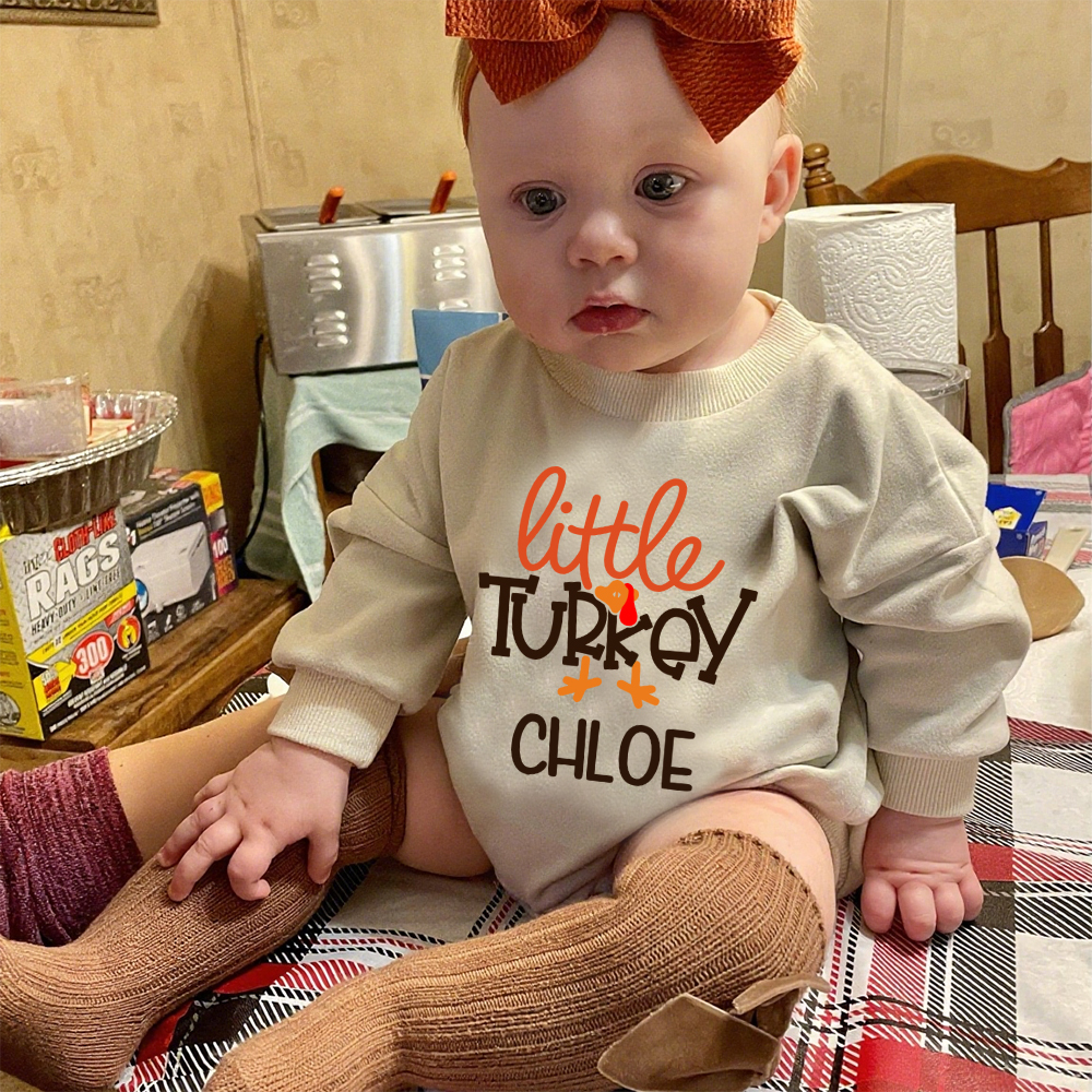 Personalized Thanksgiving Baby Girl Outfit | CWThanks01