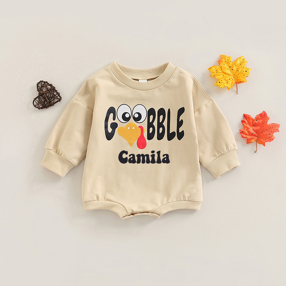Personalized Baby Lovely Thanksgiving Turkey Sweatshirt | CWThanks05