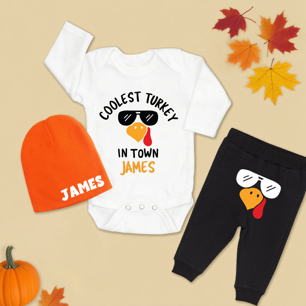 Personalized Baby First Thanksgiving Outfit Set | CWThanks06