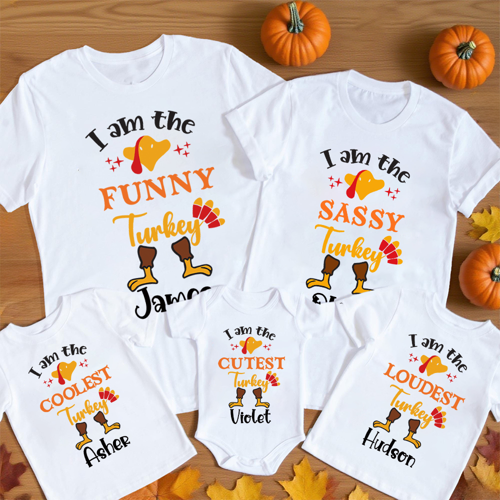 Personalized Thanksgiving Party Family Matching Shirt | CWThanks08