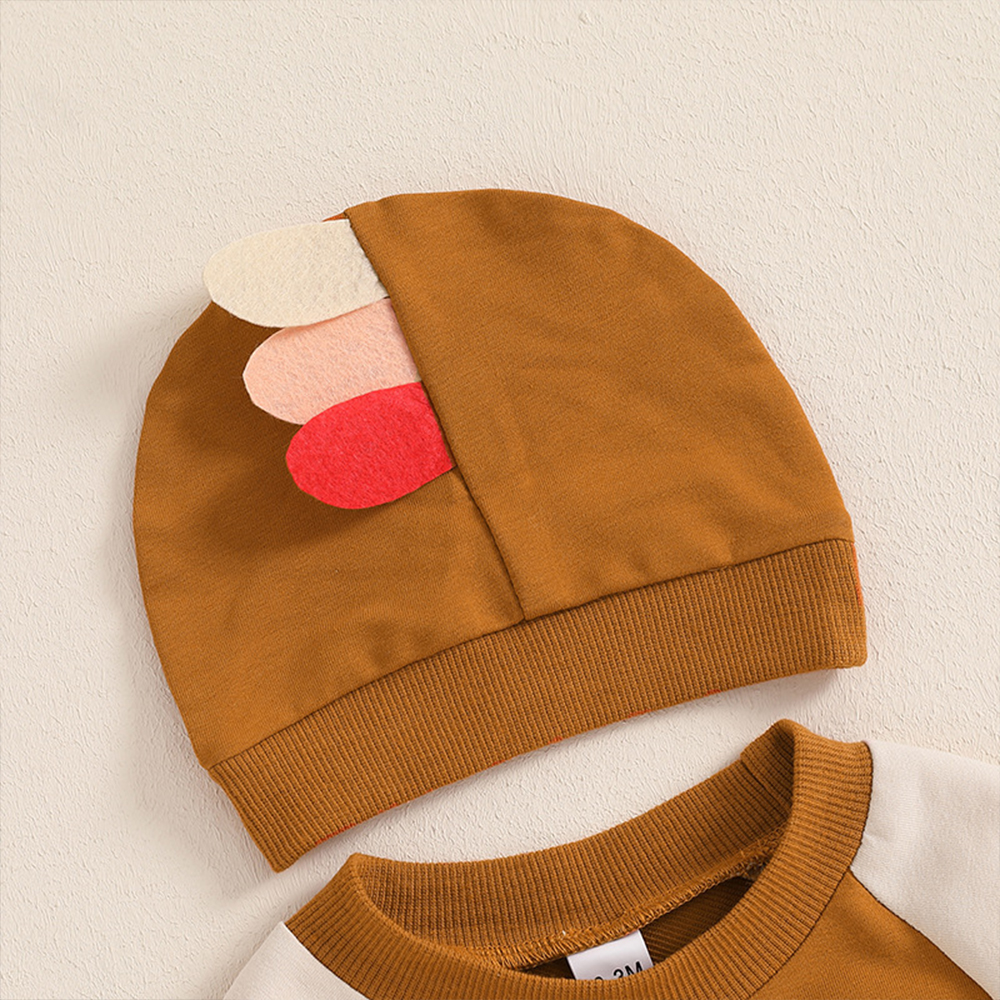 Personalized Baby Thanksgiving Turkey Romper with Hat | CWThanks10