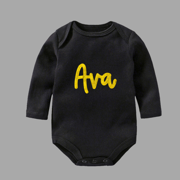 Personalized Hand-Embroidered Baby Cozy Soft Romper | inRomper21