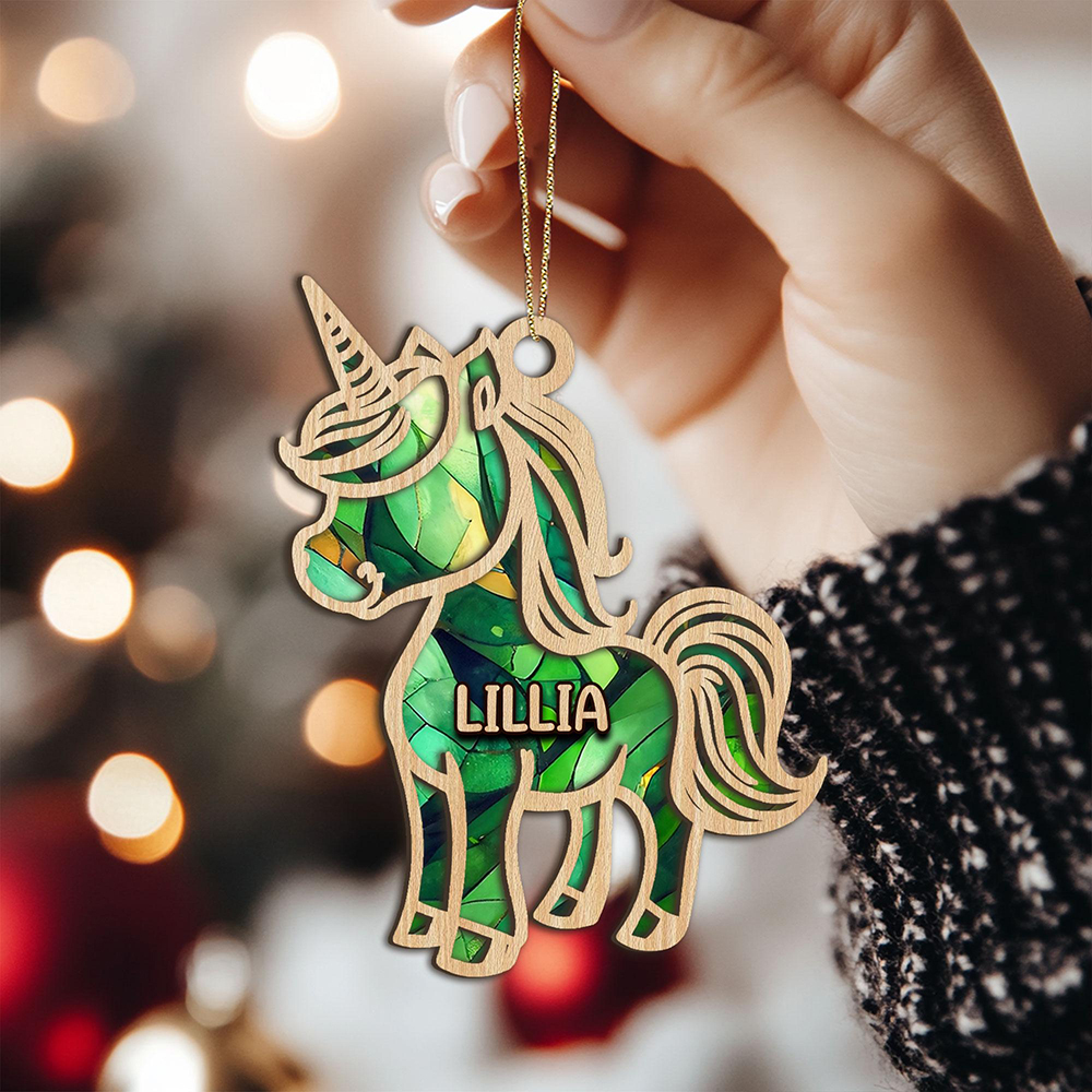 Personalized Unicorn Christmas Tree Ornaments | MCGift149