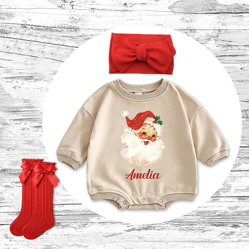 Personalized Christmas Baby Girl Lovely Outfit Set | MCGift150