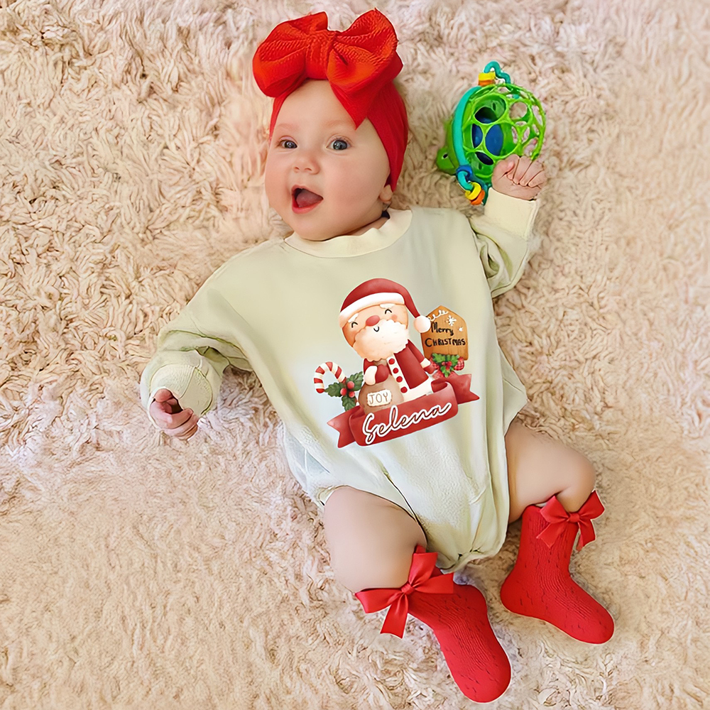 Personalized Christmas Baby Girl Lovely Outfit Set | MCGift150