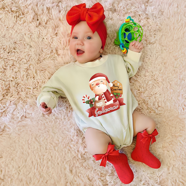 Personalized Christmas Baby Girl Lovely Outfit Set | MCGift150