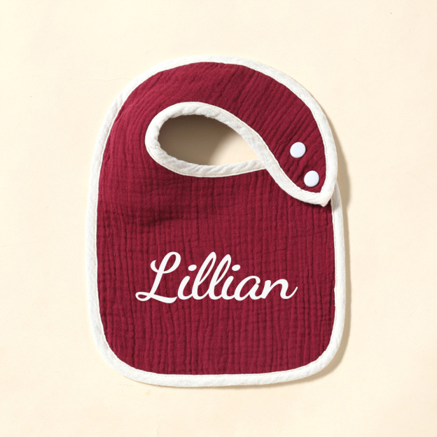 Personalized Embroidered Baby Cotton Bibs | CWBaby306