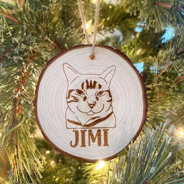 Personalized Pet Wooden Christmas Tree Ornaments | MCGift138