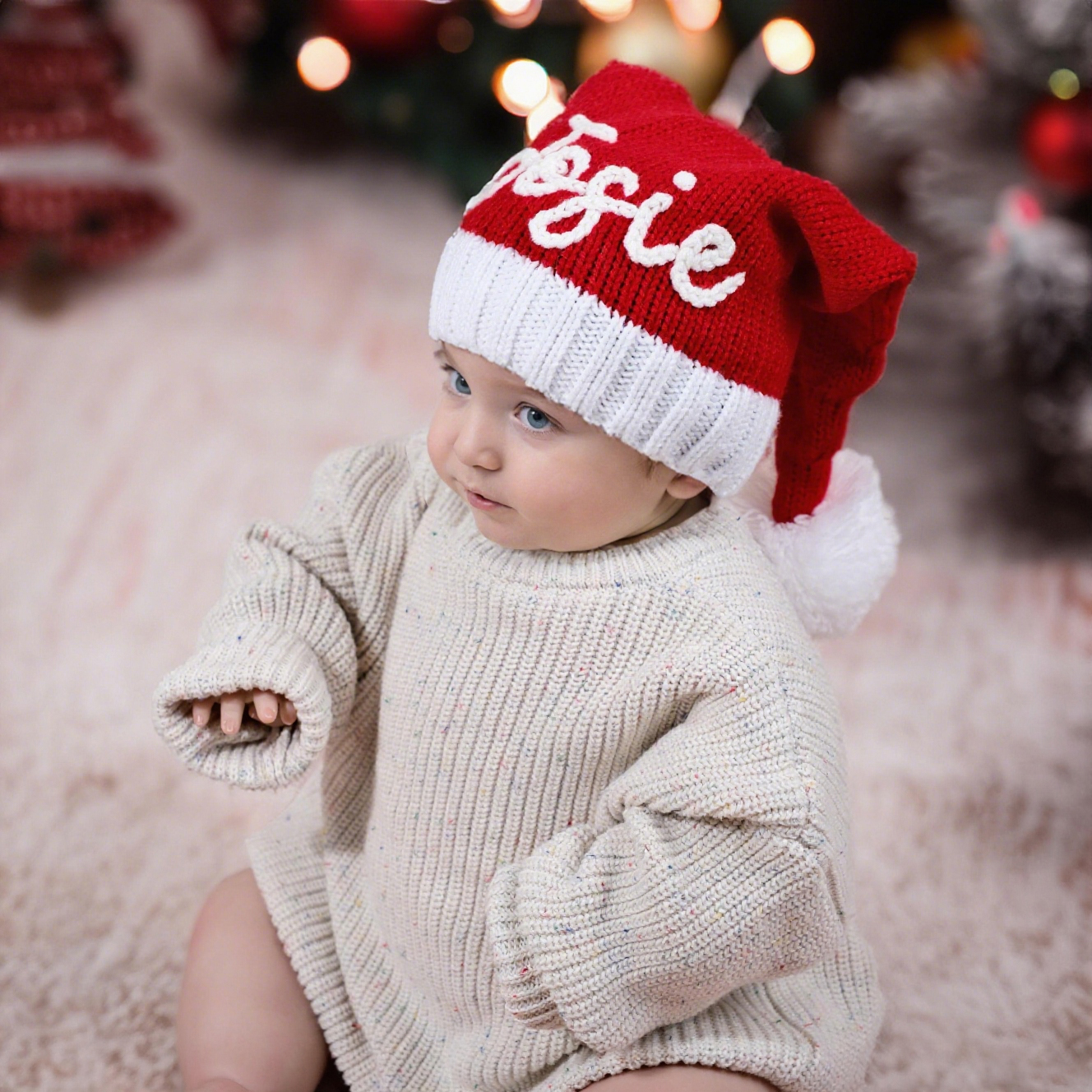 Personalized Hand Embroidered Christmas Santa Hat | MCGift161