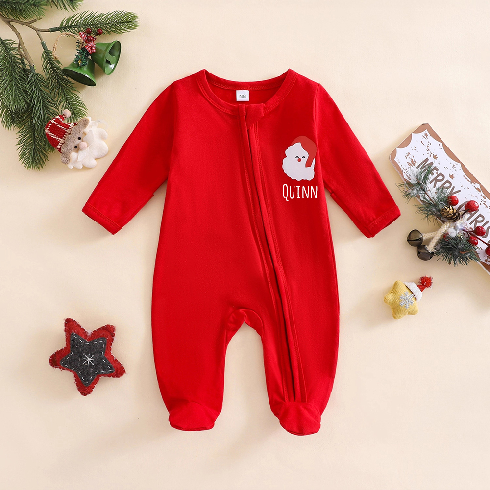 Personalized Baby Christmas Ho Ho Ho Romper | MCGift160