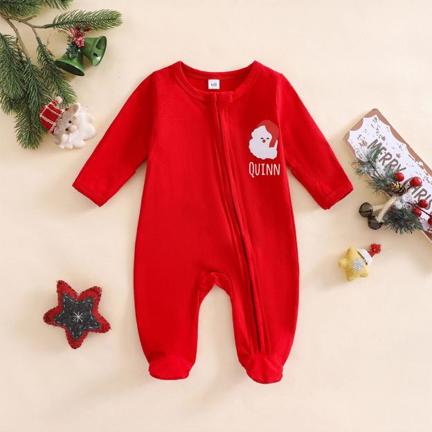 Personalized Baby Christmas Ho Ho Ho Romper | MCGift160