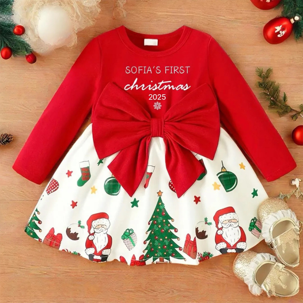 Personalised Christmas Baby Girl Tutu Dress | CWBaby121