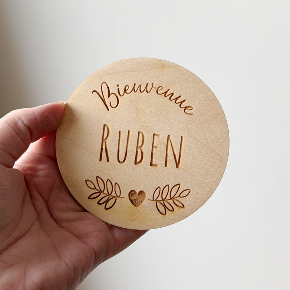Personalized Wooden Newborn Baby Birth Souvenir | CWToy154
