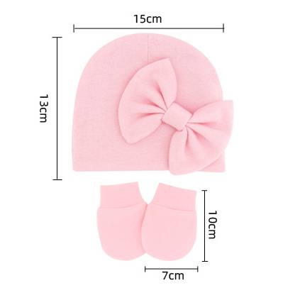 Personalized Newborn Coming Home Bow Beanie And Gloves Set | HSKid62