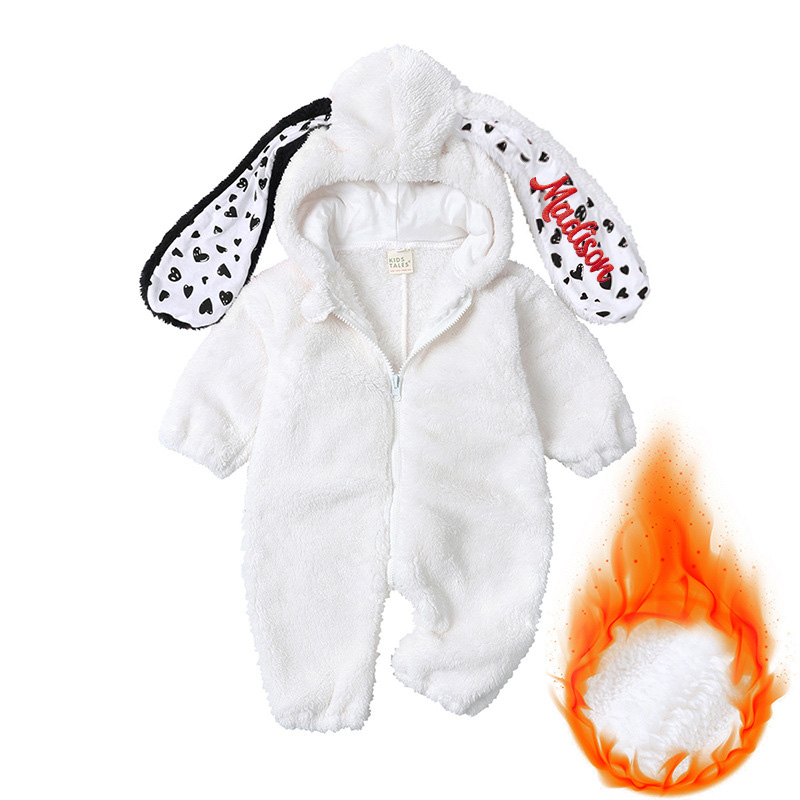Personalized Lovely Baby Plush Bunny Romper | CWBaby317