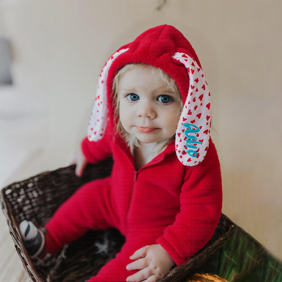 Personalized Lovely Baby Plush Bunny Romper | CWBaby317