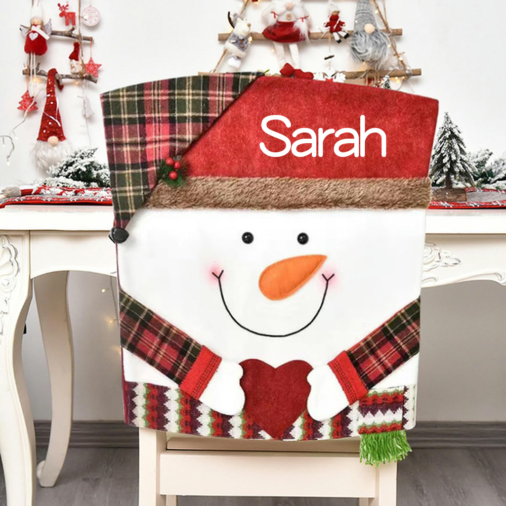 Personalized Handmade Christmas Santa Decor Chair Cover | MCGift173