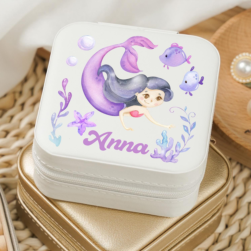 Personalized Cute Mermaid Jewelry Box for Little Girl | CWToy156